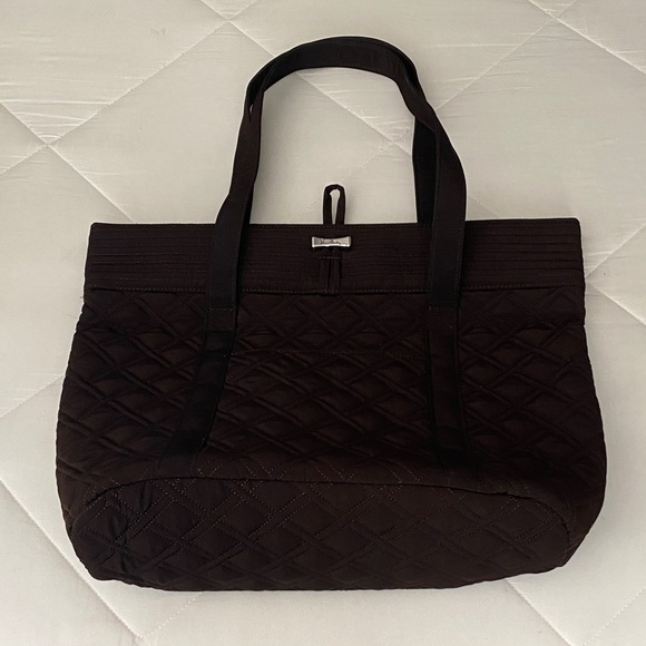 Vera Bradley Chocolate Quilted Tote - Picture 1 of 10